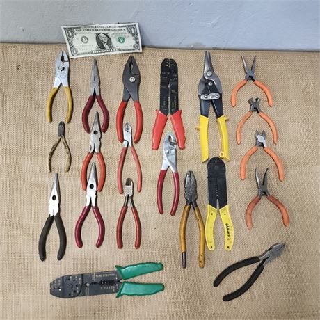 Rubber Handle Specialty Pliers/Nippers/Strippers - Assorted