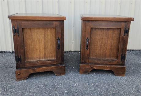 Solid Wood Cabinet End Tables- 17x21x22