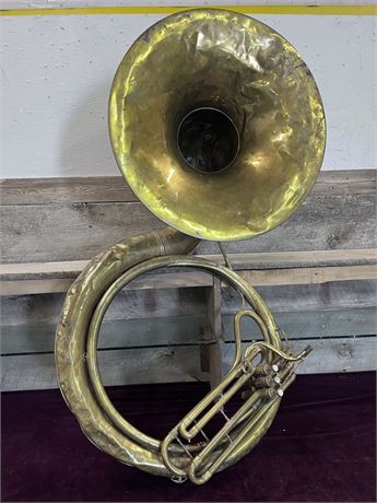 Vintage York Sousaphone (missing mouth piece and extension) Valves Work