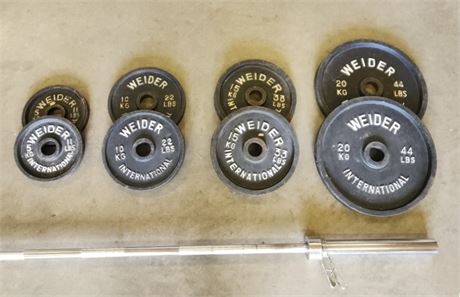 Weider Barbell and Weights