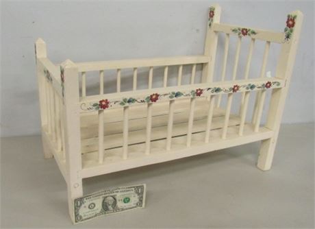 Tryans Online Auction Auction Center Antique Wood Doll Crib