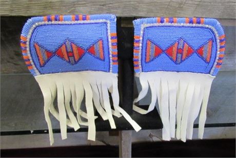 Children's Native American Beaded Gauntlets - goes with Lot # 455