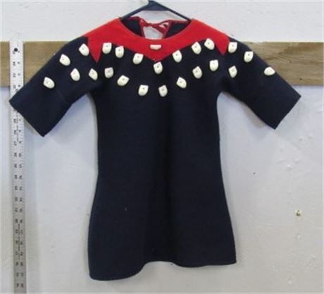 Native American Crow Faux Elk Tooth Child's Dress