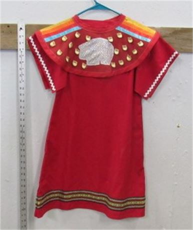 Native American Crow Faux Elk Tooth Dress..Unique Collar