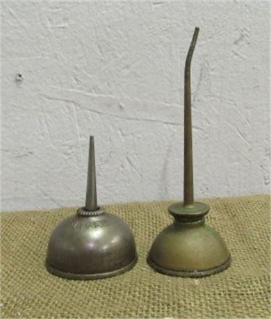 Pair of Small Vintage Oil Cans (for Machine Oil or 3-in-1 Oil)