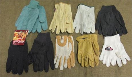 9 Pairs of Work Gloves