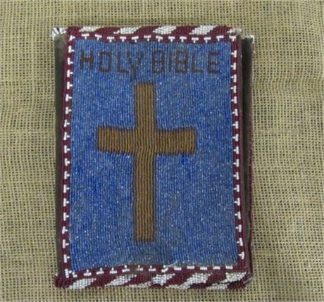 Leather Beaded Bible Cover