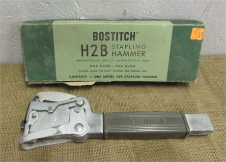 Vintage Bostich Hammer Tacker with its Box