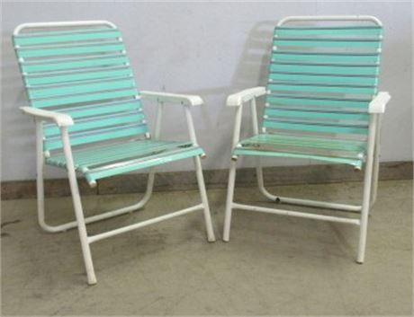Pair of Folding Pool Chairs