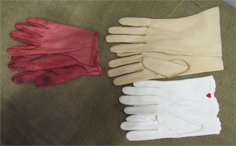 Vintage 1950's Elegant Ladies Fine Kid Leather Dress Gloves