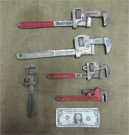 A Quintet Of Pipe Wrenches