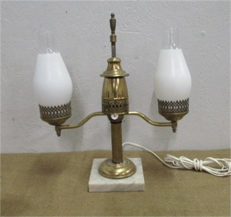 Hurricane Lamp Style Electric Table Light