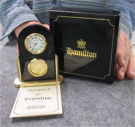 Small Hamilton Mantle Clock w/Joe Camel Medallion