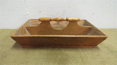 Antique Wooden Cutlery Tray