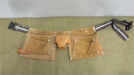 Leather Double Pouch Tool Belt