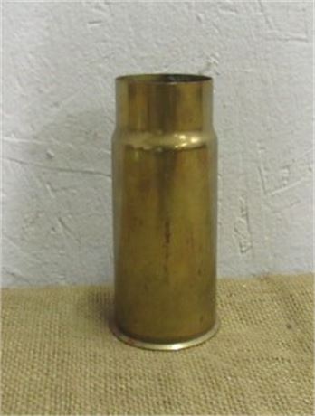 Brass Ordnance Casing ... 5 5/16" long, 2 5/8 wide at base