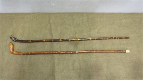 Pair of Nice 34" Walking Sticks/Canes