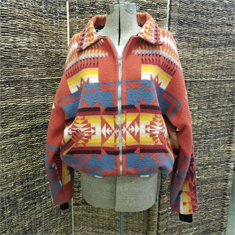 Ladies Wool Jacket (orange, blue, multi)