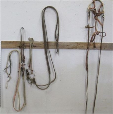 Pair - Head Collar, Bit, Reins