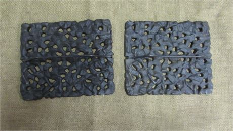 A pair of 8" x 9" Cast Iron Grates