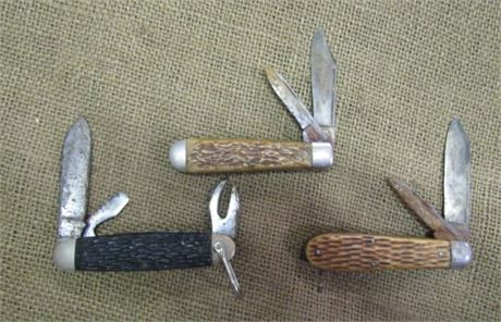 Trio of Old Pocket Knives