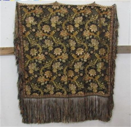 Beautiful Fringed Piano Scarf in Marvelous Condition!