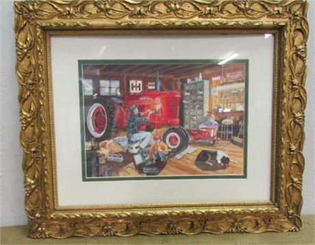 W. Holub Print In A Gilded Frame ... 15" x 18"