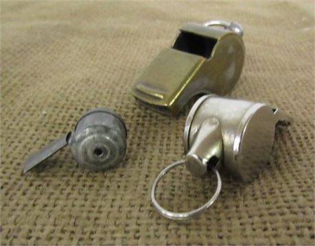 A Trio of Antique and Vintage Whistles