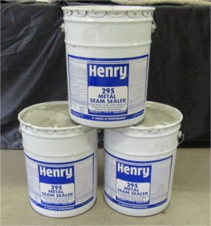 3 Pails of Henry 295 Metal Seam Sealer