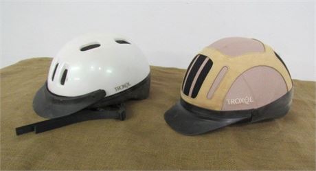 A Pair of Troxel Riding Helmets in Good Condition