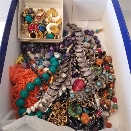 Box Full of Costume Jewelry