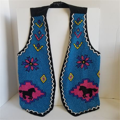 Native American Montana Crow Beaded Vest