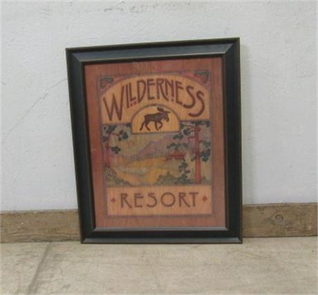 Wilderness Resort Cabin Sign