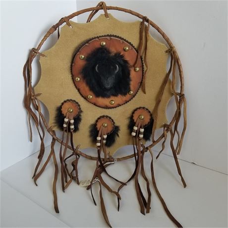 Leather w Buffalo Dream Catcher