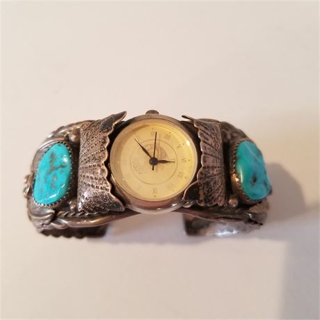 Turquoise Cuff Bracelet Watch