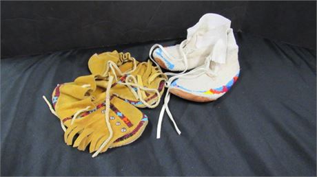 Children's Beaded Moccasins Duo