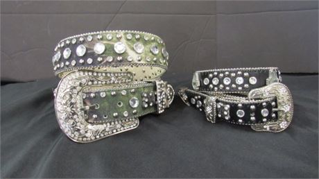 Pair of Studded Leather Belts