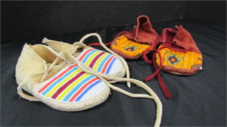 Toddler Beaded Moccasins Duo