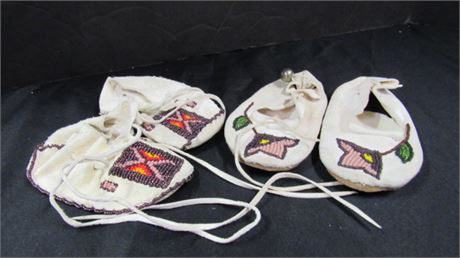 Baby Beaded Moccasins Duo