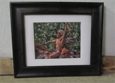 Framed and Signed Riding Warrior Photo by J. A. Horsley