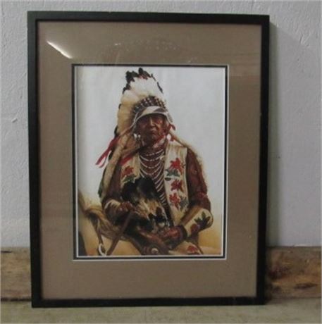 Framed Native American Print