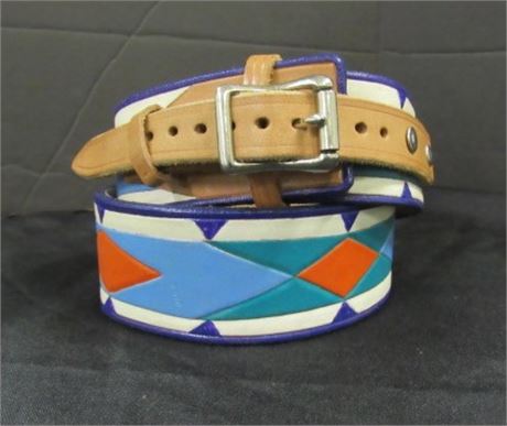 Colorful 32 " Leather Belt