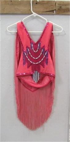 Regalia - Fringed Vest with Sequined Eagle