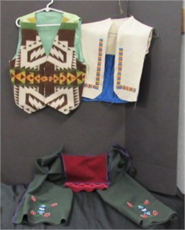 Pair of Child's Vests w/ Leggings and Apron