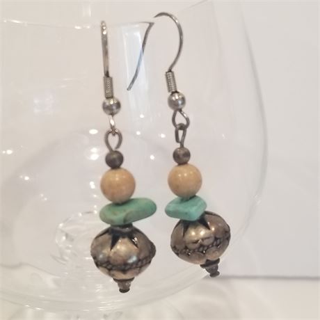 Sterling Turquoise Dangle Earrings