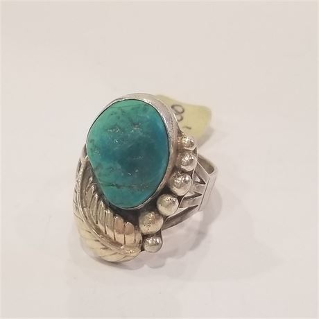 Sterling & Turquoise Ring Sz 9