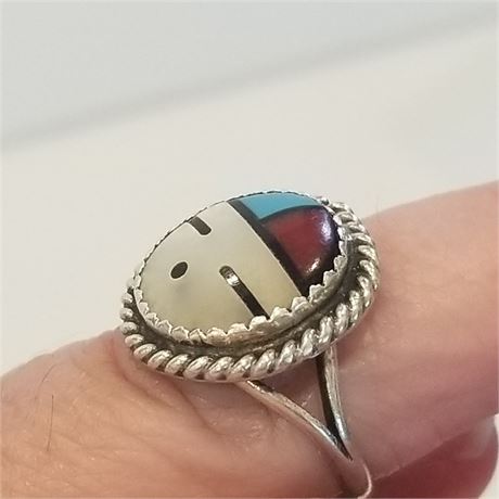 Sterling Zuni Ring Sz...4 1/2