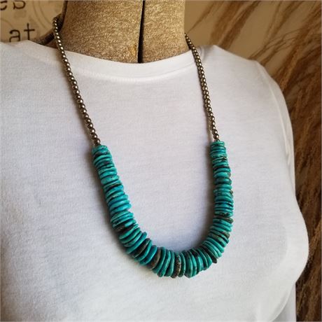 Turquoise & Sterling Statement Necklace