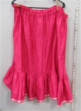 Bright Pink 36" Long Skirt