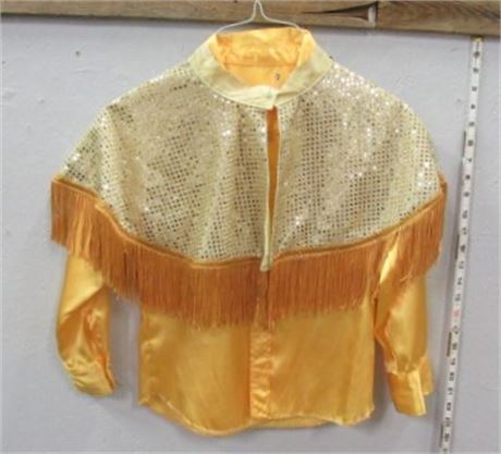 Flashy Fringed and Sequined Grass Dance Shirt